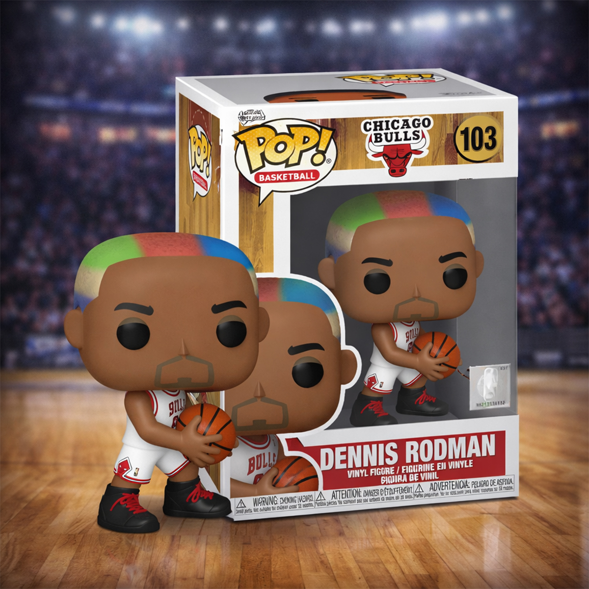 Колекційна фігурка NBA Dennis Rodman - Chicago Bulls Funko POP Різнокольорова — превʼю 10