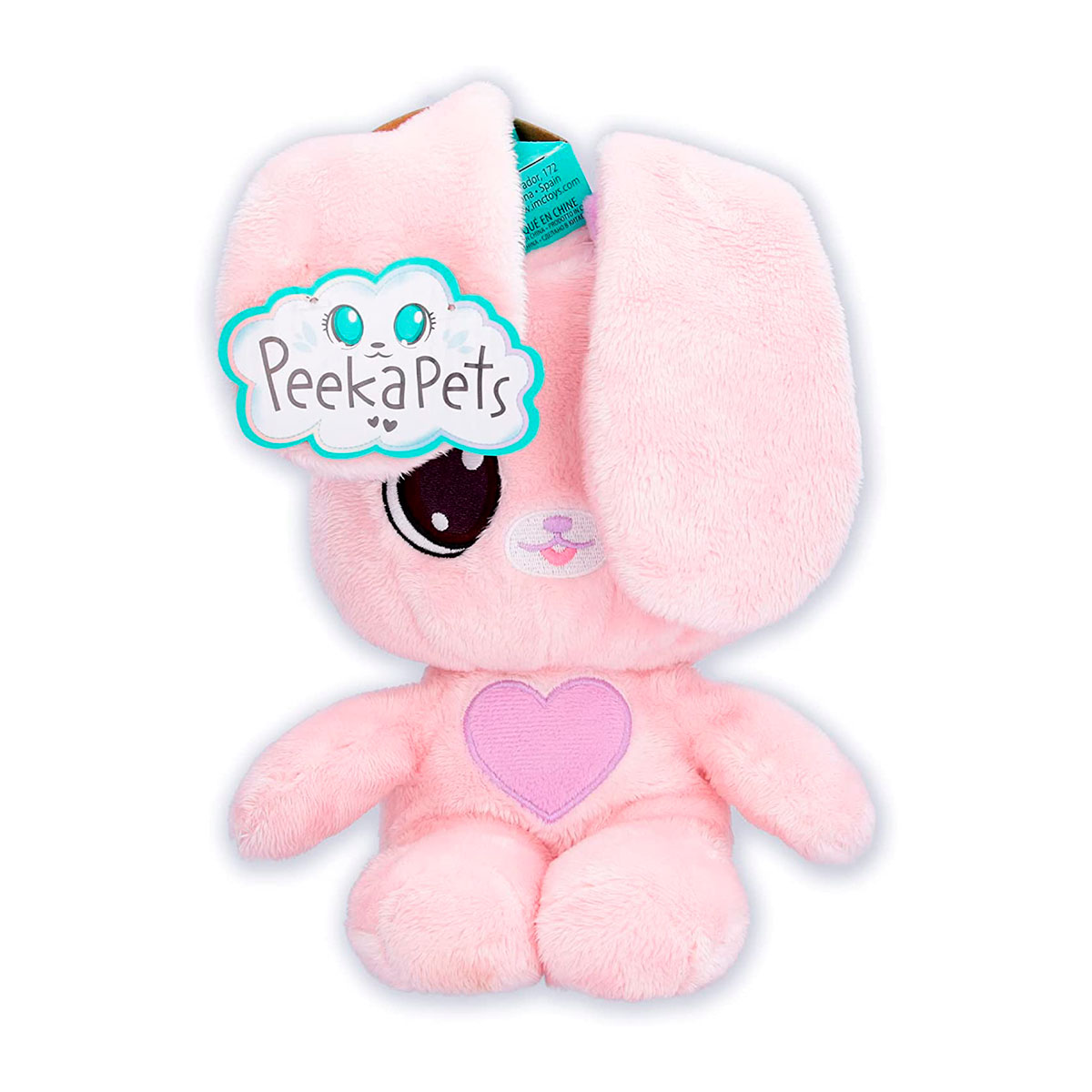 М'яка іграшка Peekapets – Рожевий кролик (Pink Rabbit) – 25 см — превʼю 14