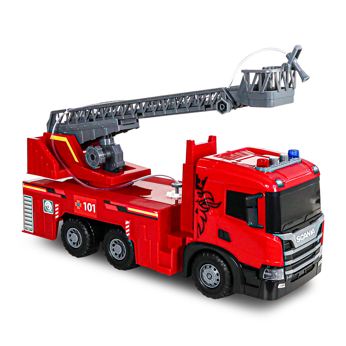 Пожежна машина Techno Drive Super Big Truck Scania 51,5 см зі світлом та звуком — превʼю 25
