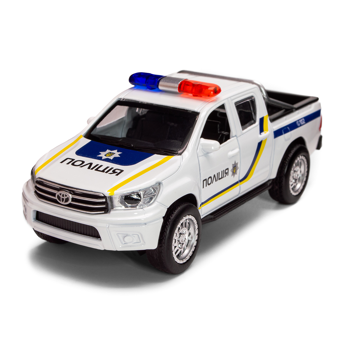 Автомодель Toyota Hilux Поліція металева 12 см — превʼю 16