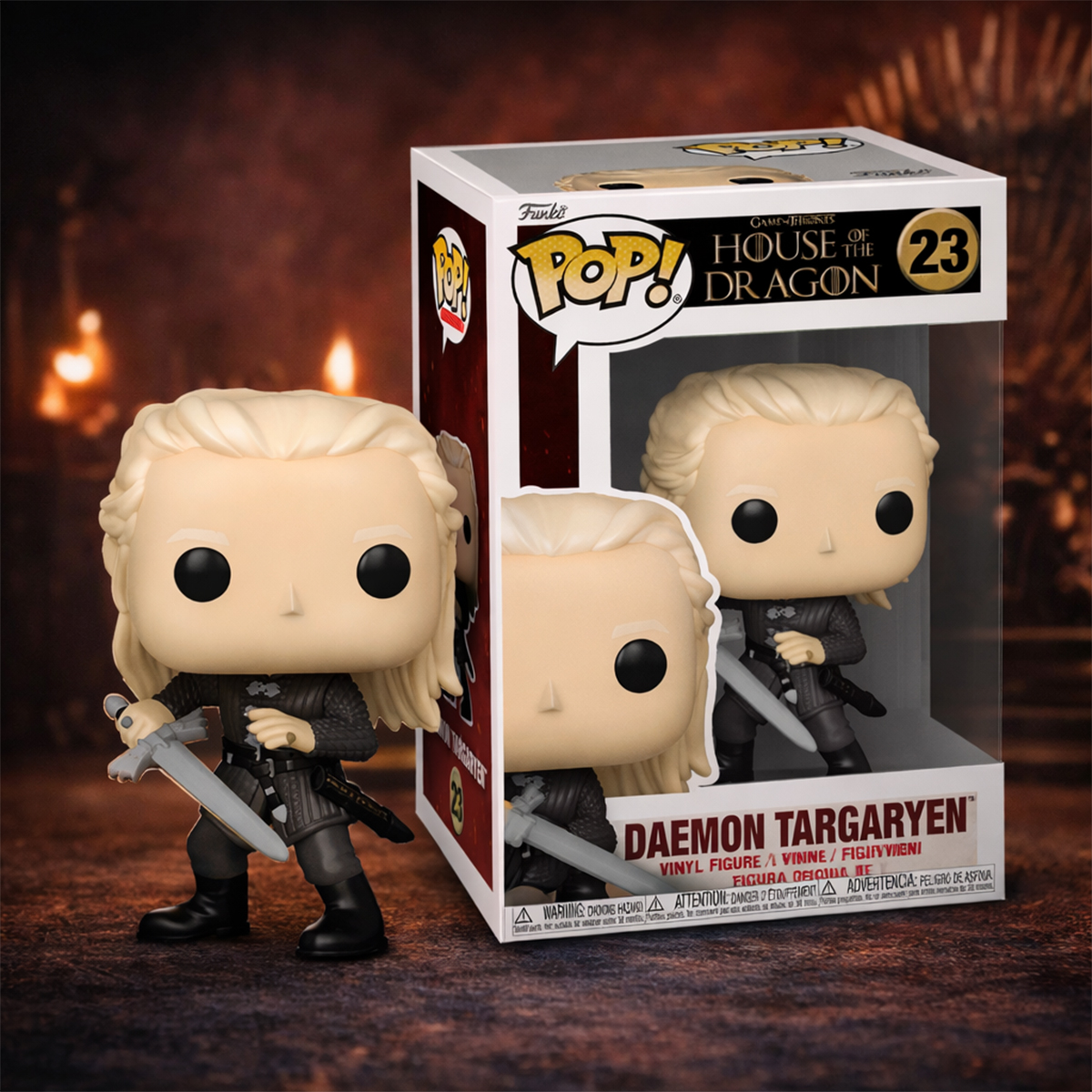 Колекційна ігрова фігурка Funko POP - Дім Дракона - Деймон Тарґарієн з мечем — превʼю 6