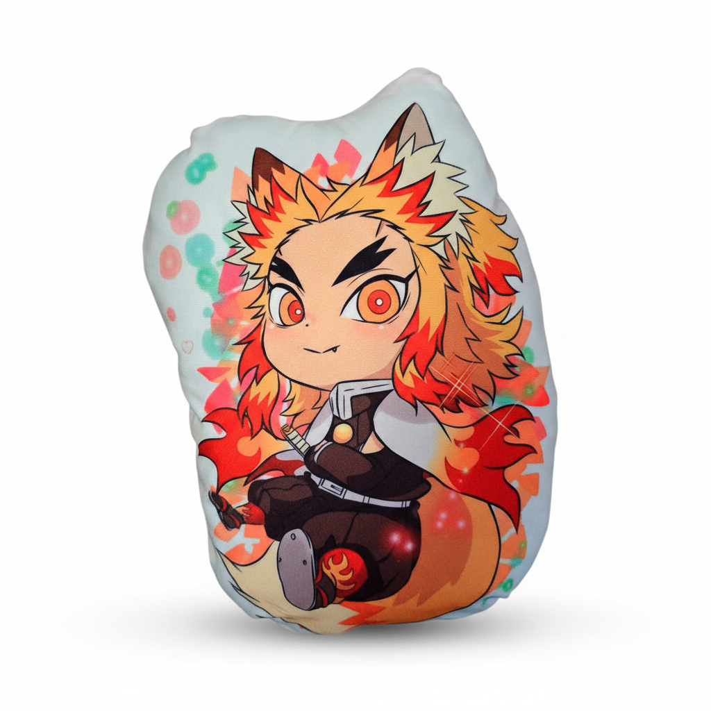 Подушка декоративна Кьоджуро Ренгоку Kyojuro Rengoku Demon Slayer 30x40 см Багатоколірна 97735 — превʼю 3