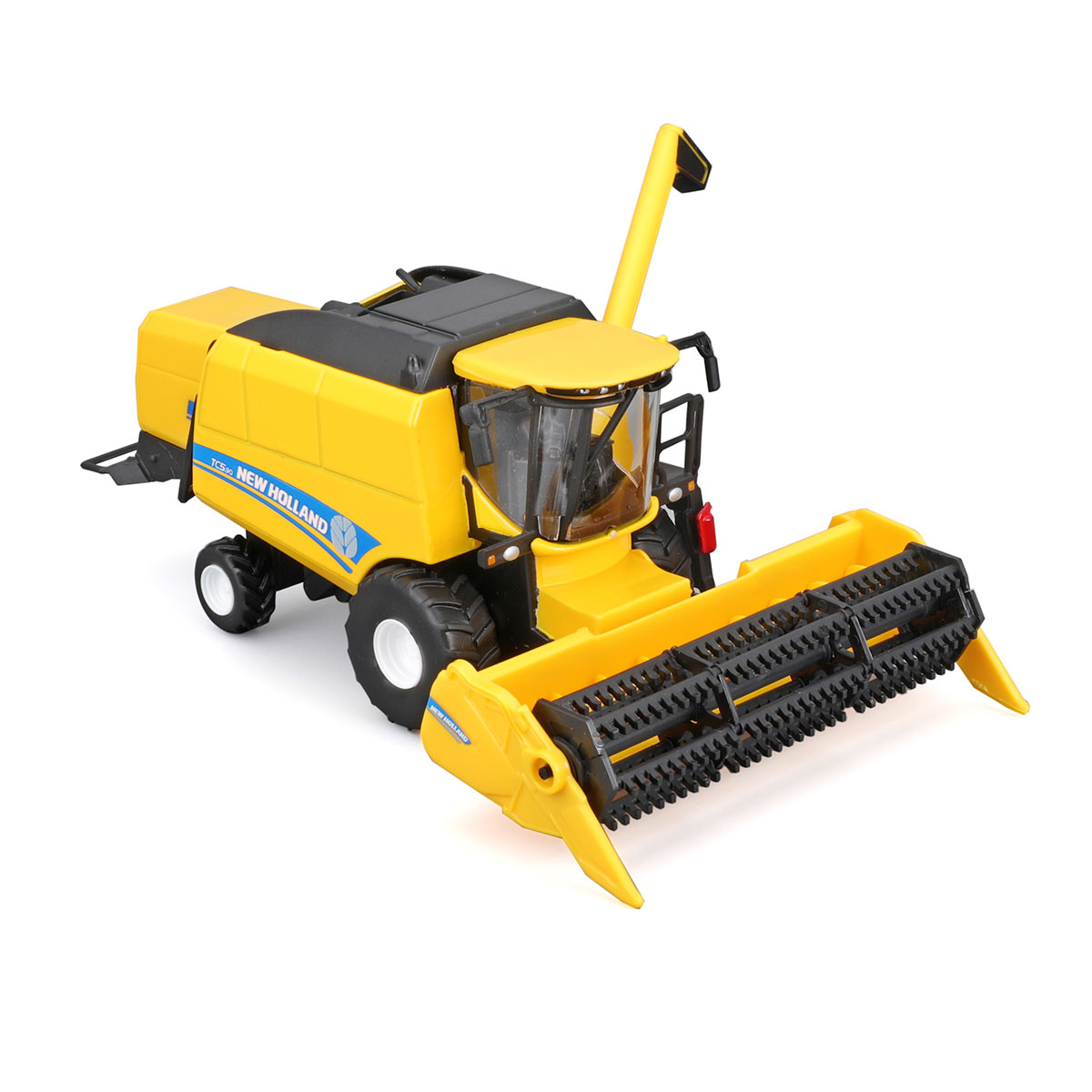 Зернозбиральний комбайн Bburago New Holland TC5.90 металевий 18 см Жовто-чорний — превʼю 12
