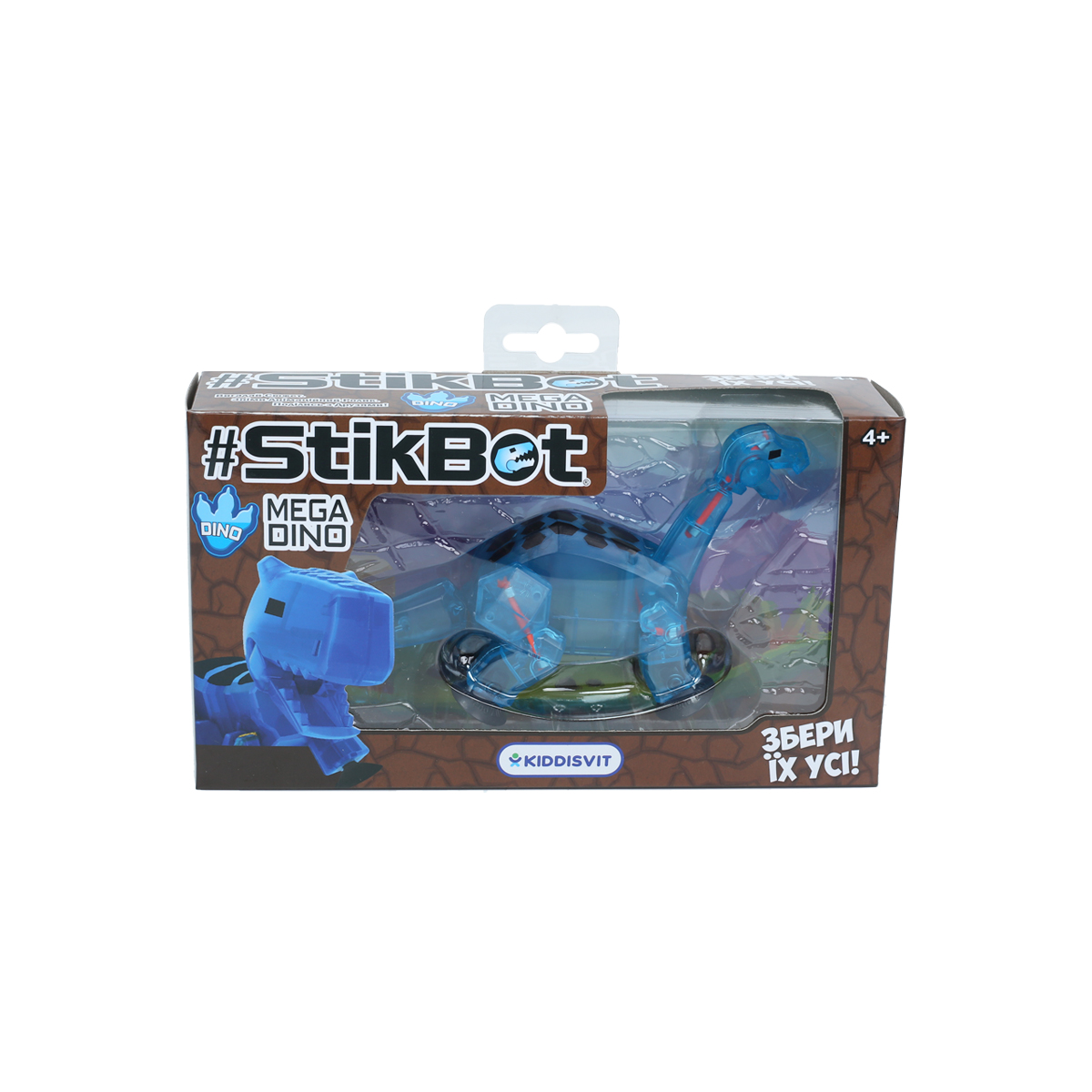 Фігурка для анімації Stikbot Mega Dino Бронтозавр з присосками — превʼю 4