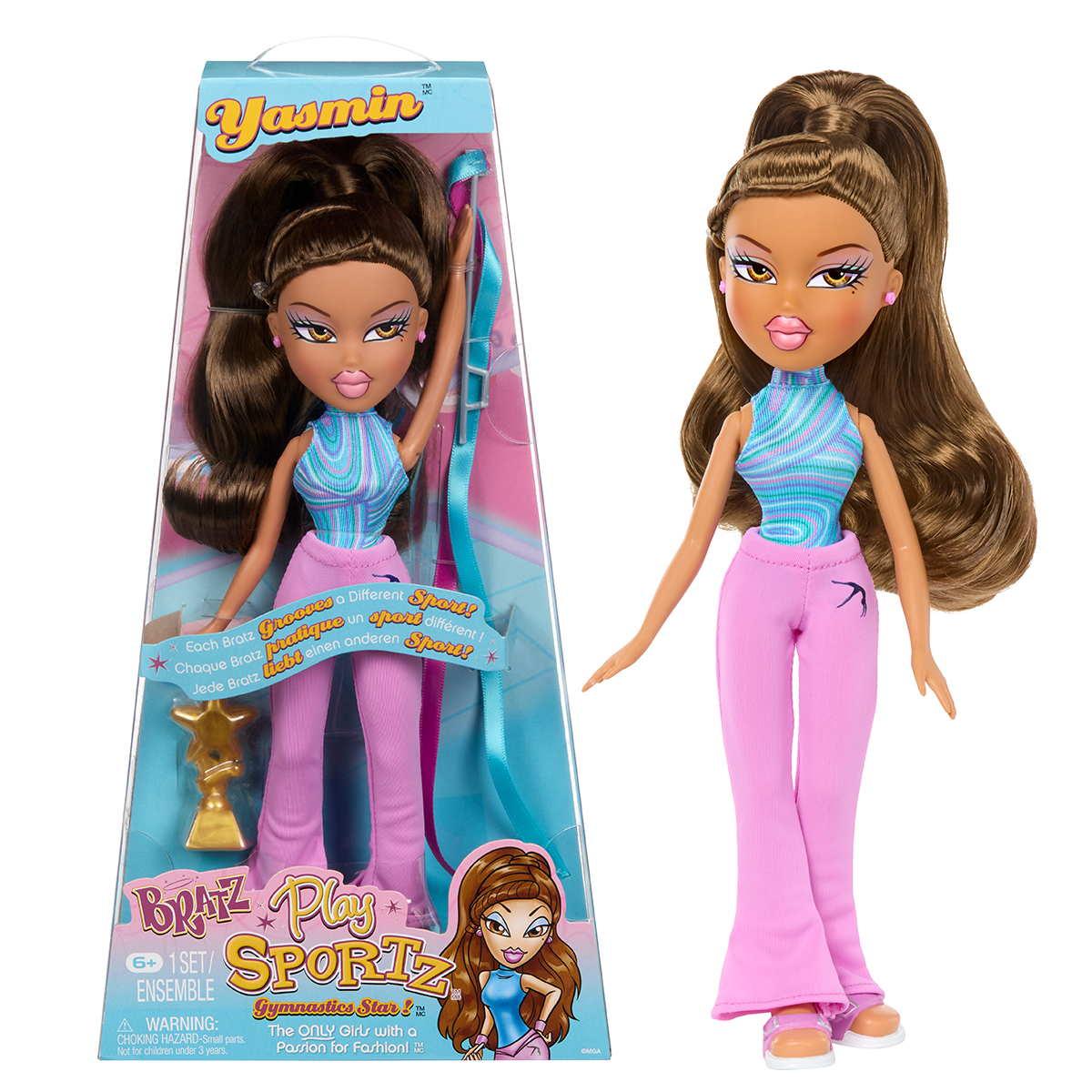 Лялька Bratz Play Sportz Гімнастка Ясмін 29 см з аксесуарами