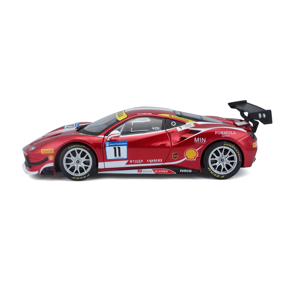 Автомодель Ferrari 488 Challenge Bburago 1:24 Червона — превʼю 17
