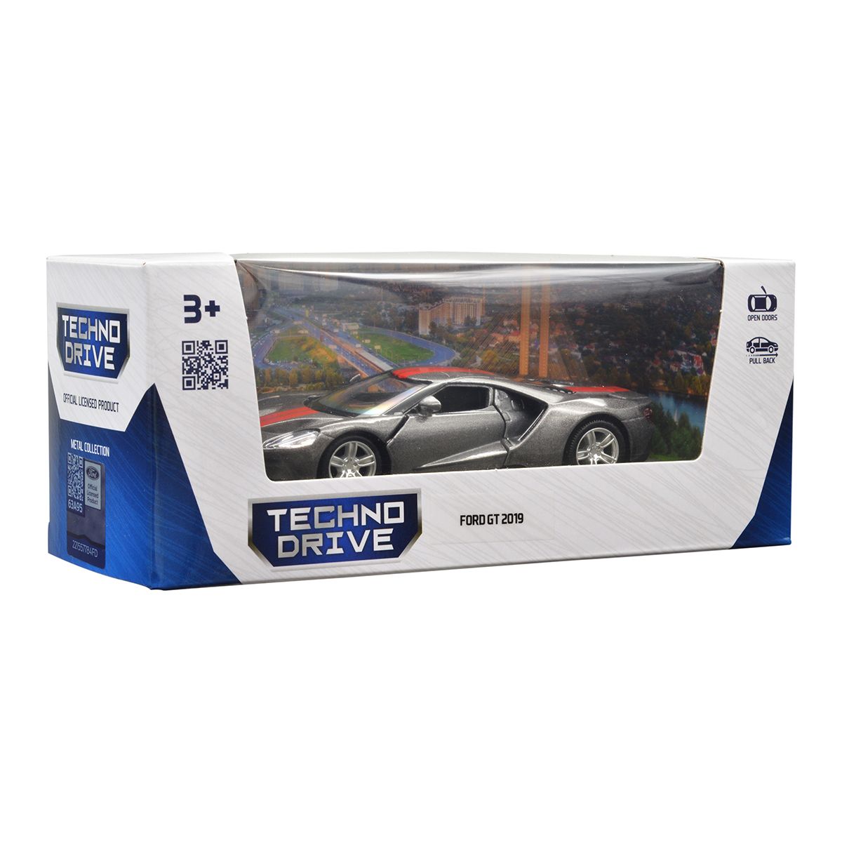 Автомодель Ford GT 2019 Techno Drive 1:32 металева Сіра — превʼю 13
