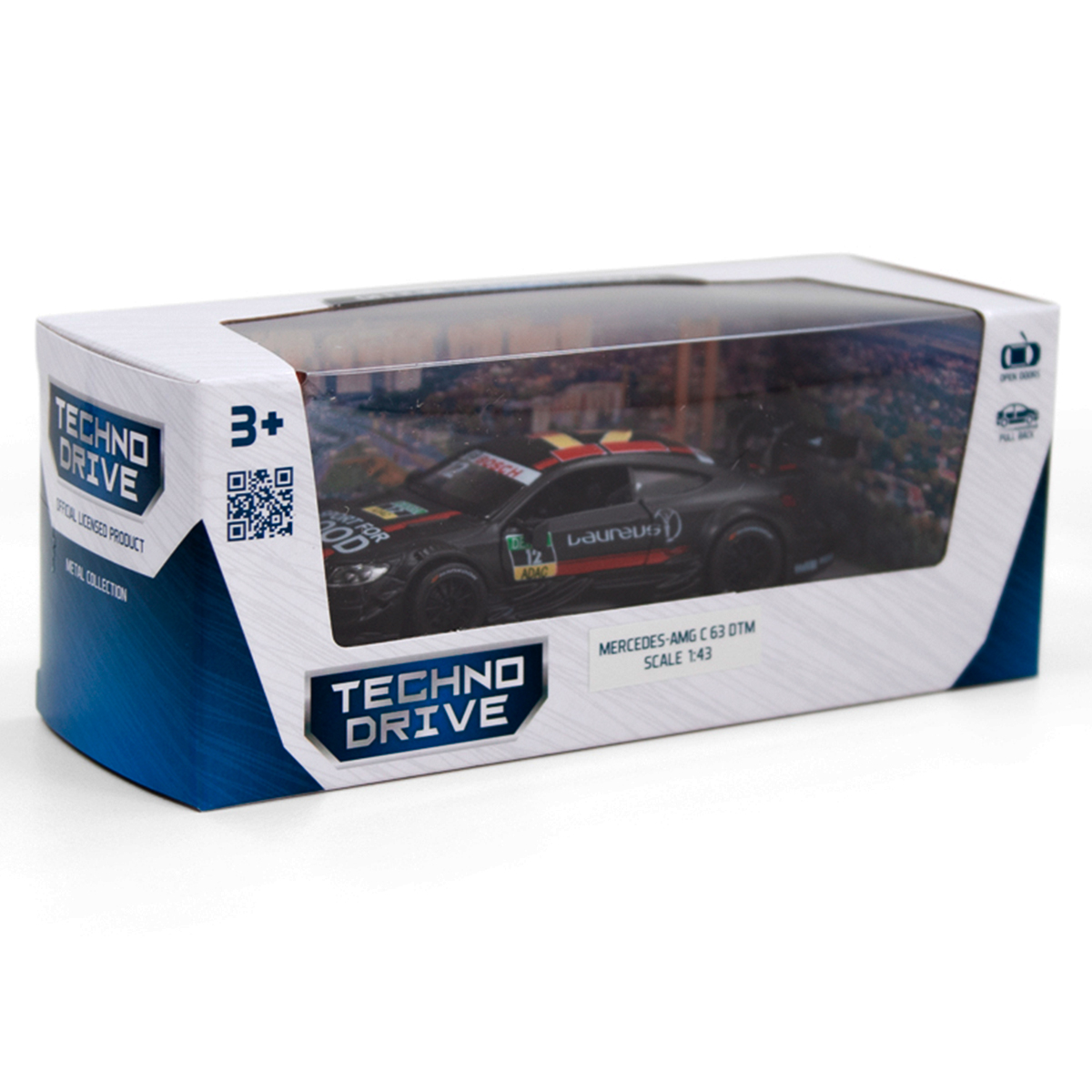 Автомодель Techno Drive Mercedes-AMG C63 DTM металева 1:32 Чорна — превʼю 16