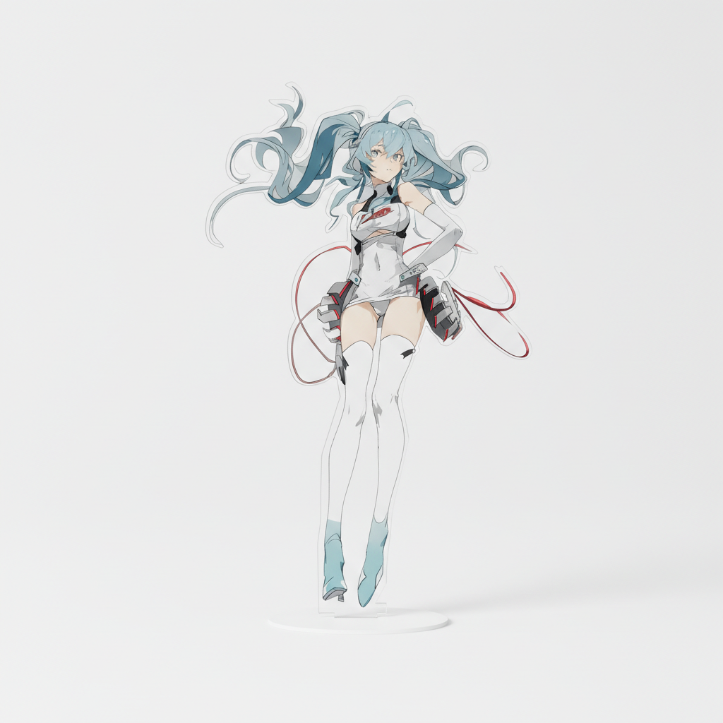 Акрилова фігурка Хацуне Міку Hatsune Miku Вокалоїд Vocaloid 150 x 50 мм — превʼю 3