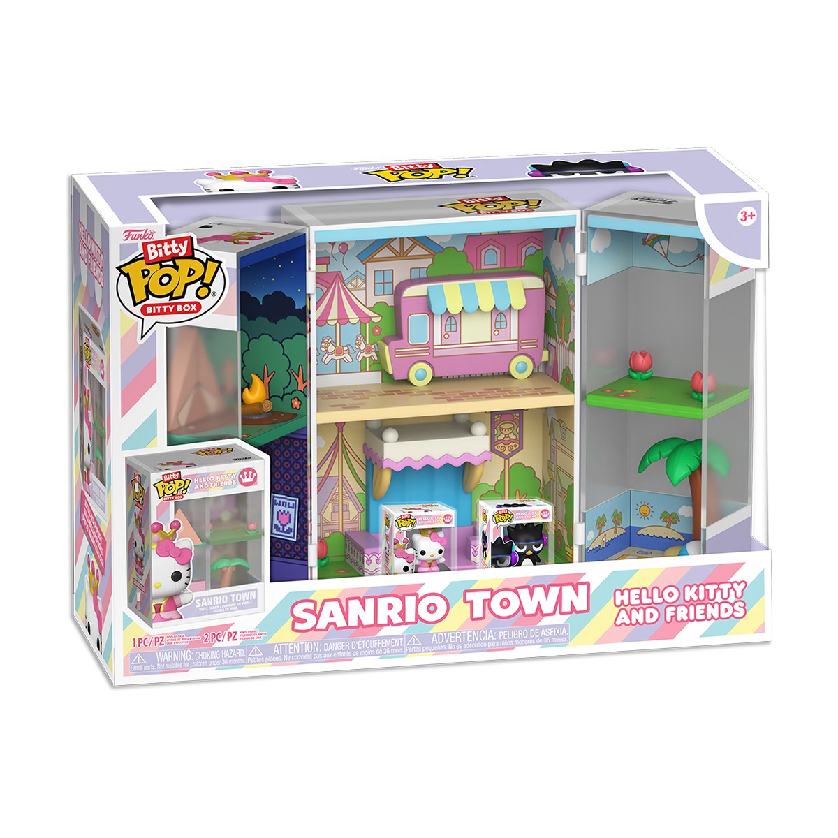 Ігровий набір Bitty POP! Boxes Sanrio Містечко Санріо 2 фігурки 15,8х11,9х8,8 см