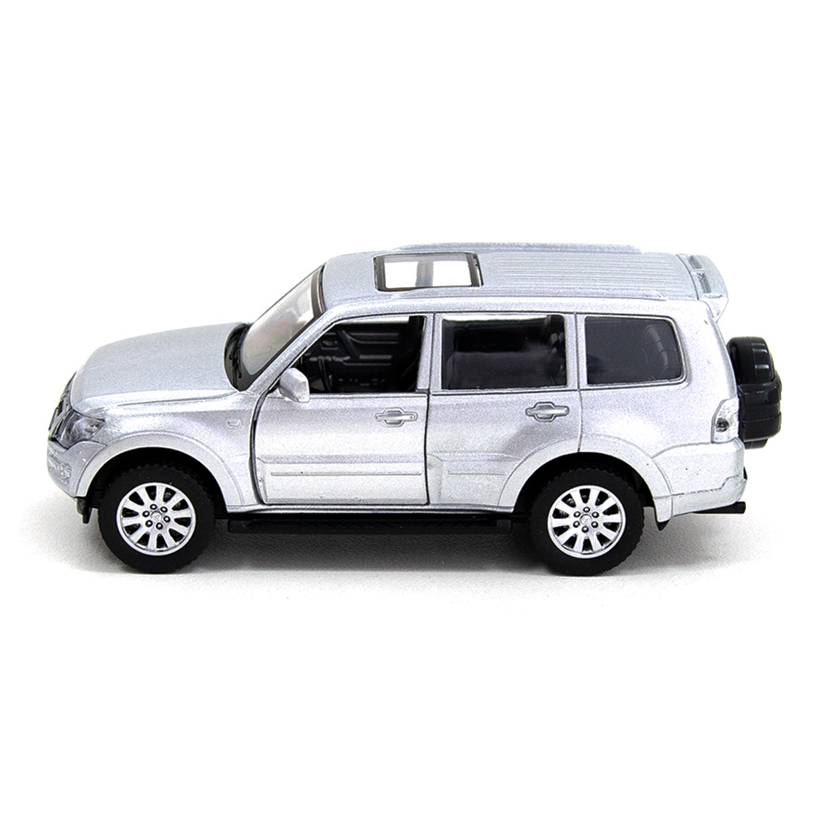 Автомодель TechnoDrive Mitsubishi Pajero 4WD Turbo срібляста металева — превʼю 5