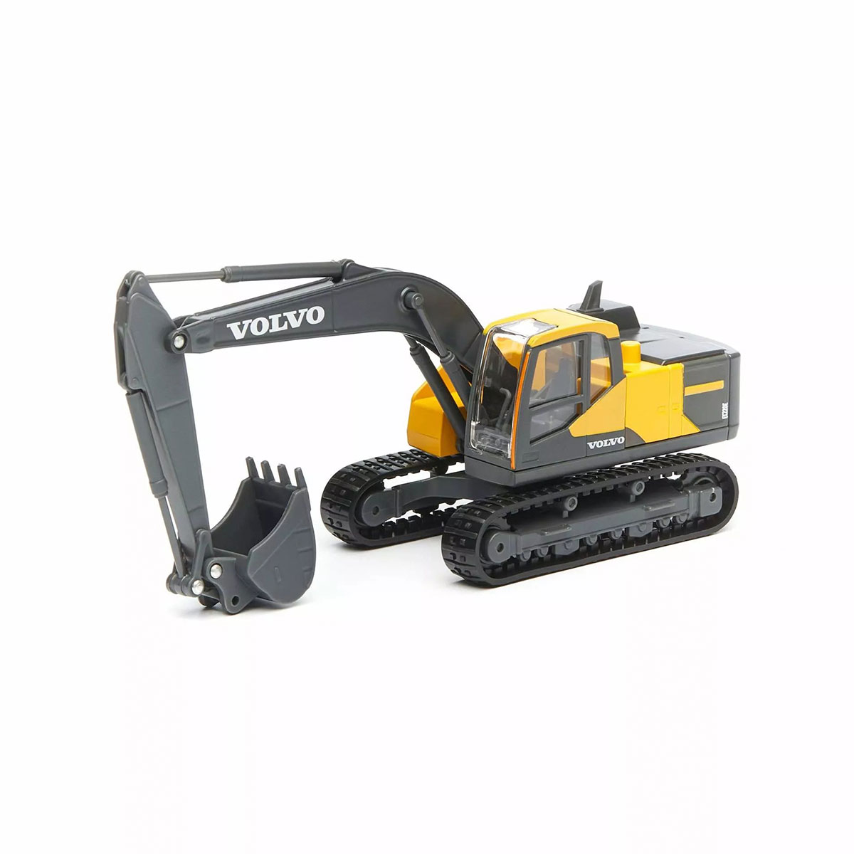 Екскаватор Bburago Volvo EC220E 1:50 металевий гусеничний Жовто-чорний — превʼю 10