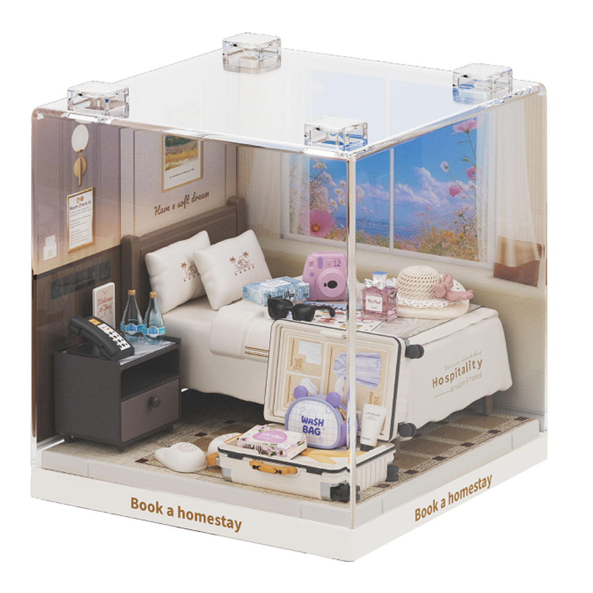 Конструктор-румбокс Mini House Інтер'єр Міні Готельний номер 11x11x11,6 см — превʼю 4