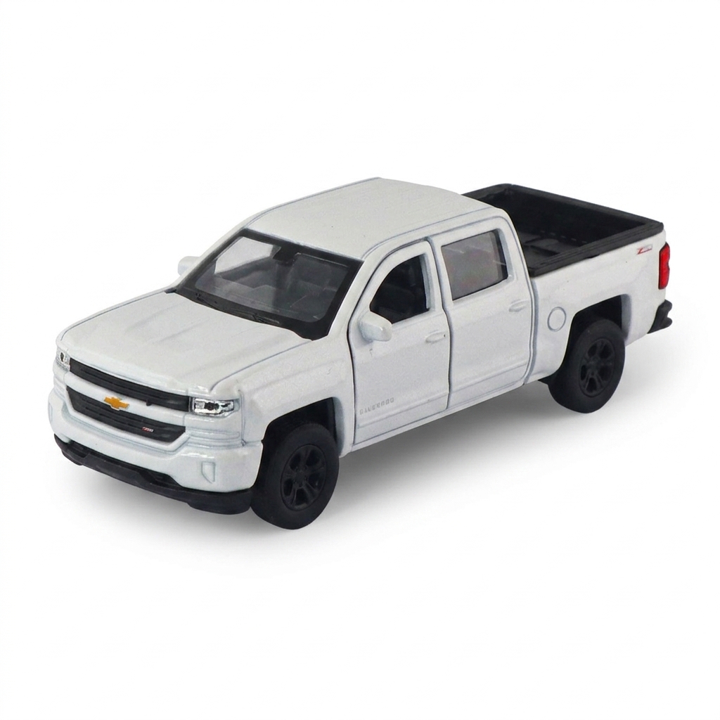 Автомодель Chevrolet Silverado 2017 Techno Drive 1:43 металева з pull-back механізмом Біла — превʼю 17