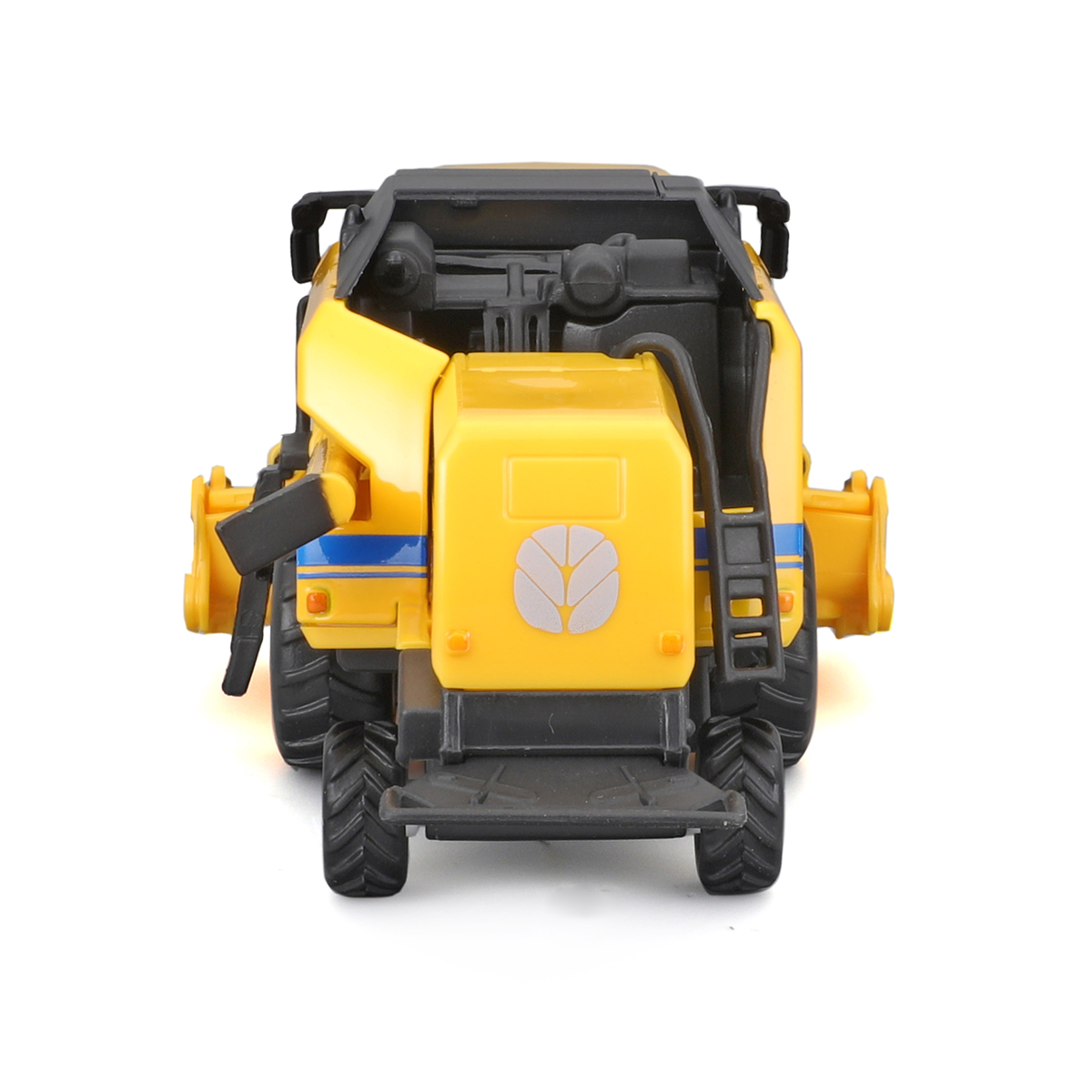 Автомодель Bburago New Holland TC5.90 зернозбиральний комбайн з жаткою 18 см Жовто-чорний — превʼю 13