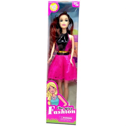 Лялька Fashion Girl MIC 32 см Чорно-рожева з одягом