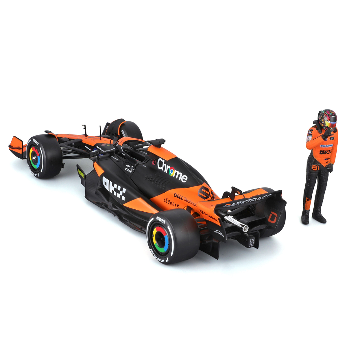 Автомодель Bburago McLaren MCL38 1:24 з фігуркою гонщика — превʼю 23