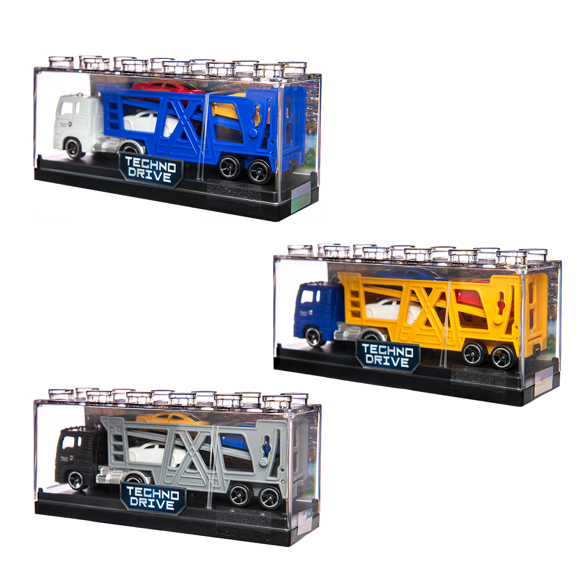 Автоперевізник TechnoDrive 1:64 металева кабіна з рухомим пандусом — превʼю 16