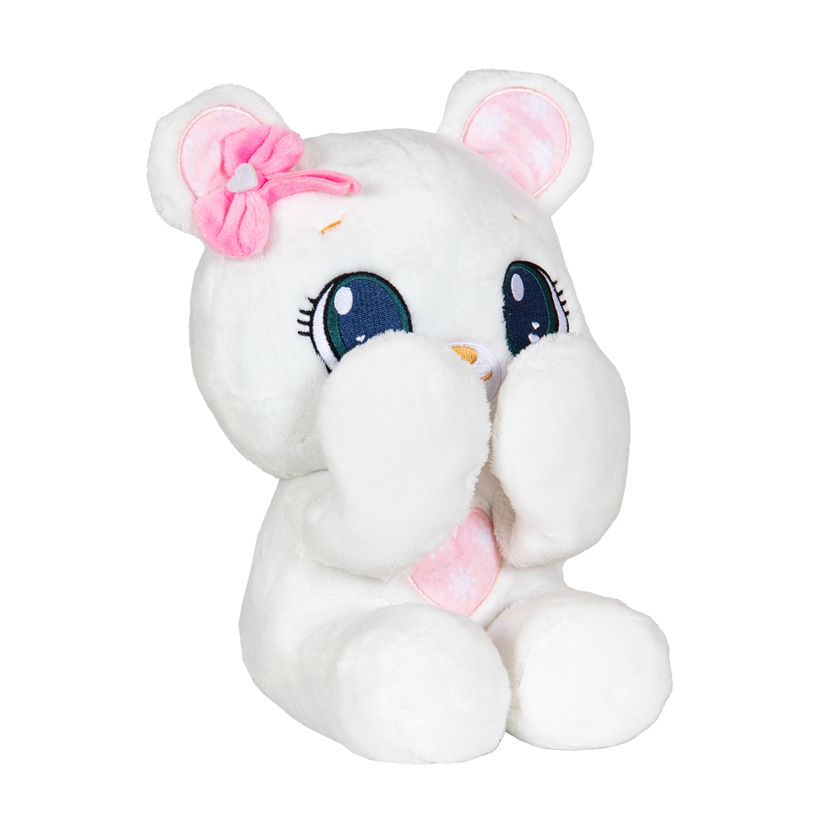 М'яка іграшка Peekapets – Білий ведмедик (White Bear) – Плюшевий дизайн — превʼю 9