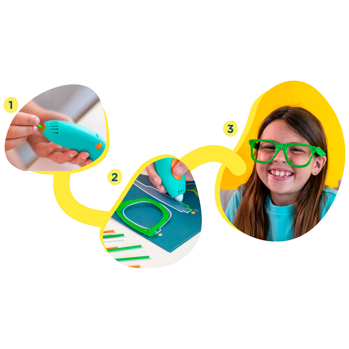 3D-ручка Battat Lite 3Doodler Start Plus дитяча для творчості 72 стрижні — превʼю 5