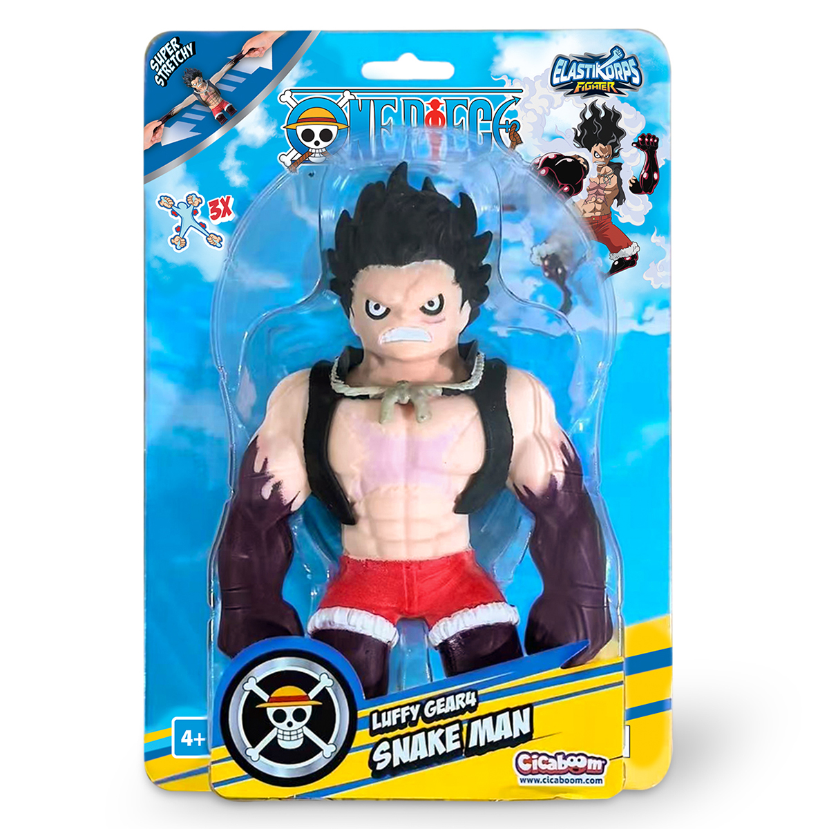 Стретч-іграшка Elastikorps One Piece Luffy 4 Gear Людина-змія Колекційна — превʼю 4