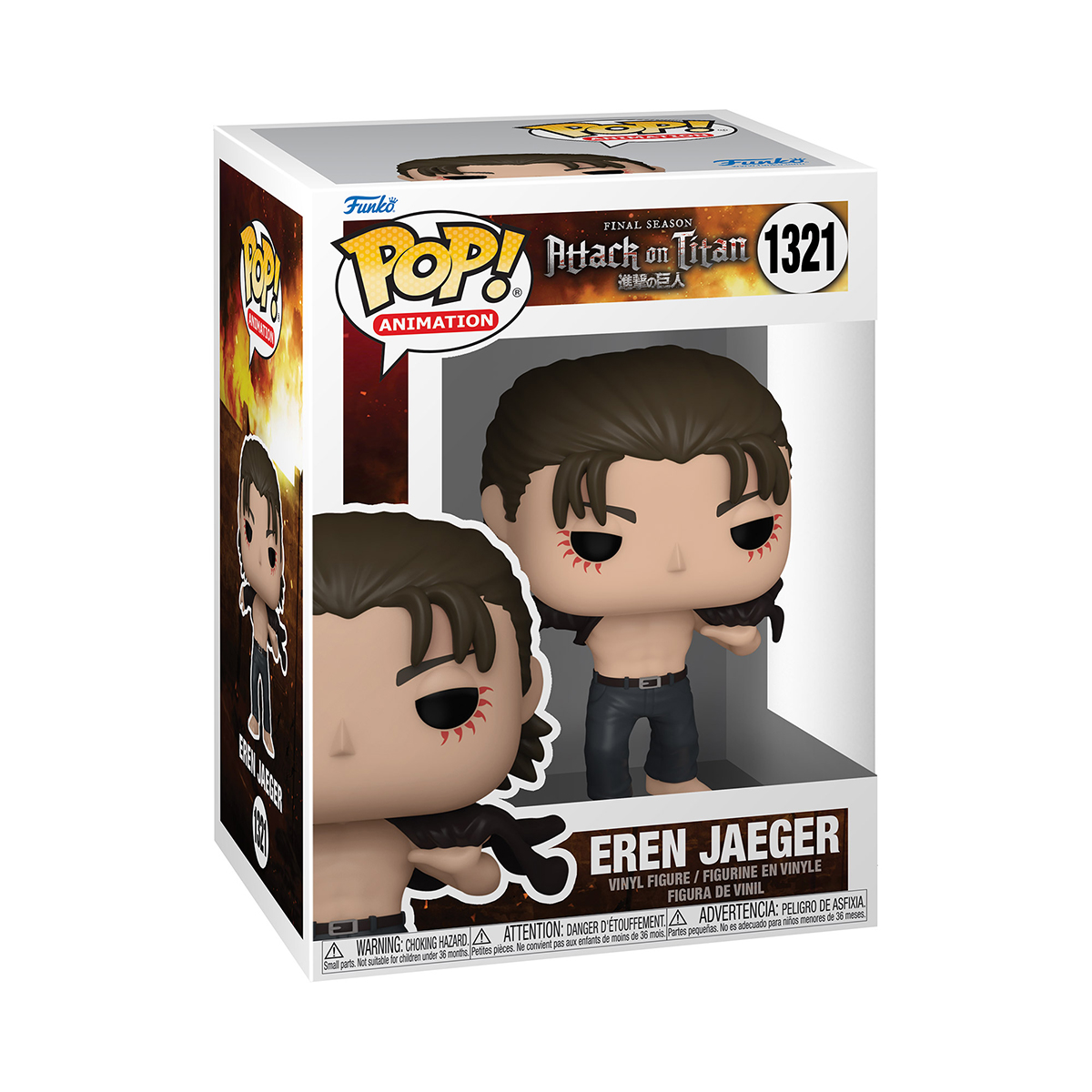 Ігрова фігурка Колекційна Funko POP Атака титанів - Ерен Йегер Eren Yeager — превʼю 4