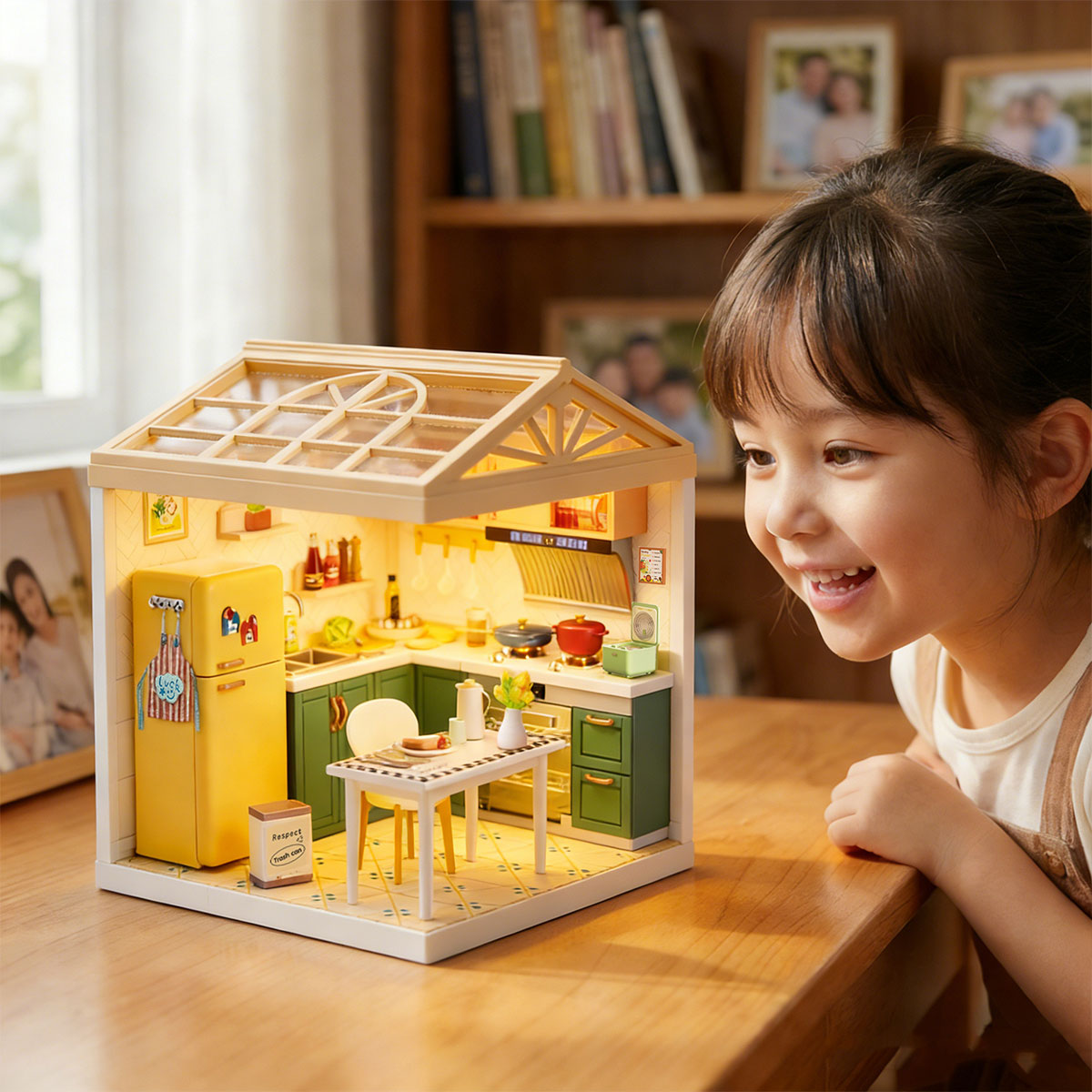 Конструктор-румбокс Mini House Кухня з підсвіткою 16.5x16.5x19.5 см — превʼю 10
