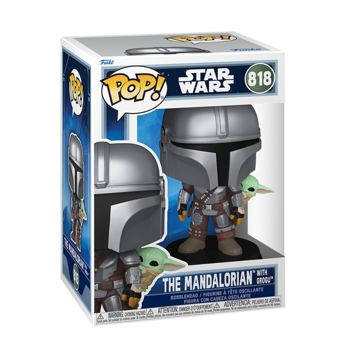 Ігрова колекційна фігурка Funko POP The Mandalorian - Mandalorian with Grogu — превʼю 3