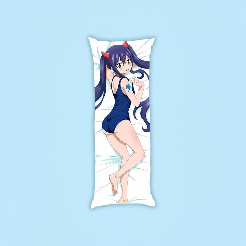 Подушка дакімакура Венді Марвелл Wendy Marvell Хвіст Феї Fairy Tail 13х34 см — превʼю 4