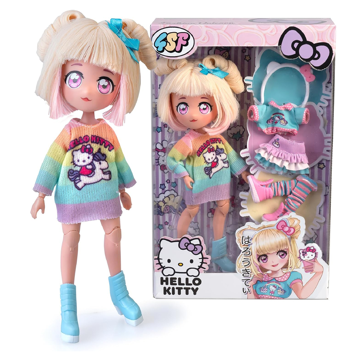 Ігровий набір лялька 4SF Manga Dolls Hello Kitty Стильна Цукерочка-єдиноріг — превʼю 6