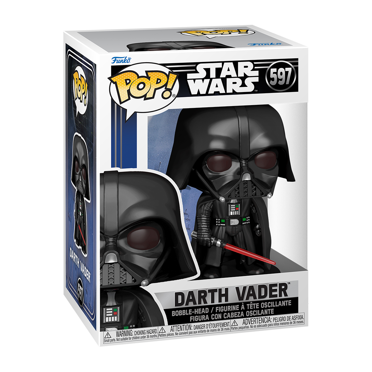 Колекційна ігрова фігурка Darth Vader Star Wars Funko Pop Чорний 114 мм — превʼю 3