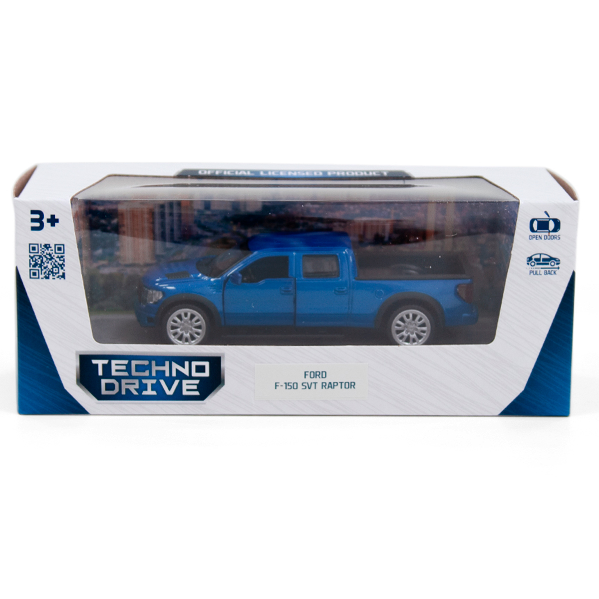 Автомодель FORD F-150 SVT Raptor TechnoDrive металева Синя — превʼю 3
