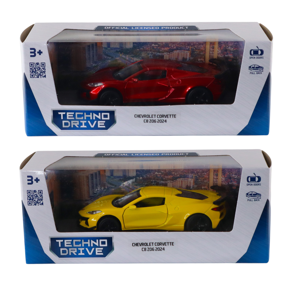 Автомодель Chevrolet Corvette C8 Z06 2024 Techno Drive 1:40 металева — превʼю 22