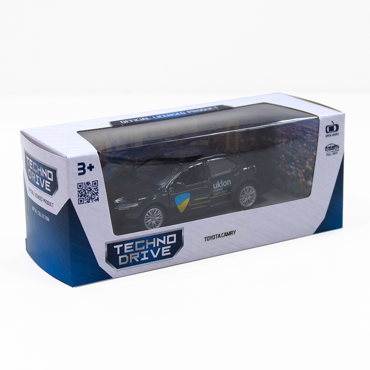 Автомодель Techno Drive Toyota Camry Uklon металева Чорна — превʼю 13