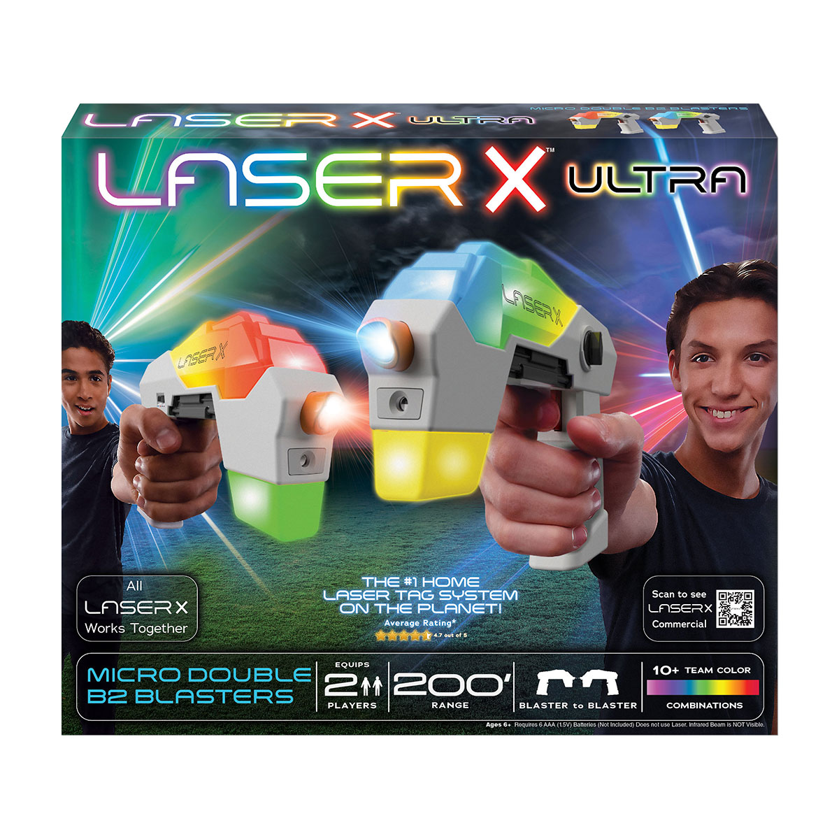 Ігровий набір для лазерних боїв Laser X Ultra Micro для двох гравців Black — превʼю 6