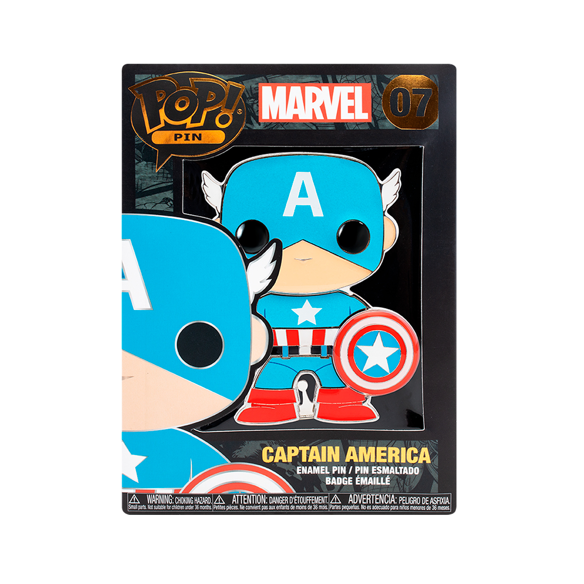 Колекційний пін Marvel Captain America - Funko Pop супергеройський аксесуар — превʼю 4