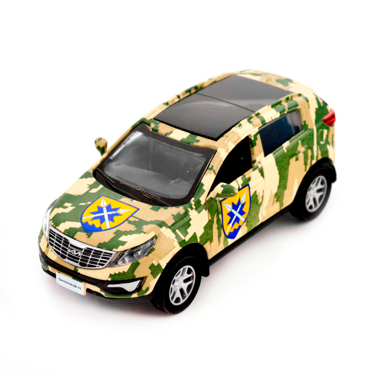 Автомодель Kia Sportage R 56 ОМПБр Шеврони Героїв металева 1:39 — превʼю 17