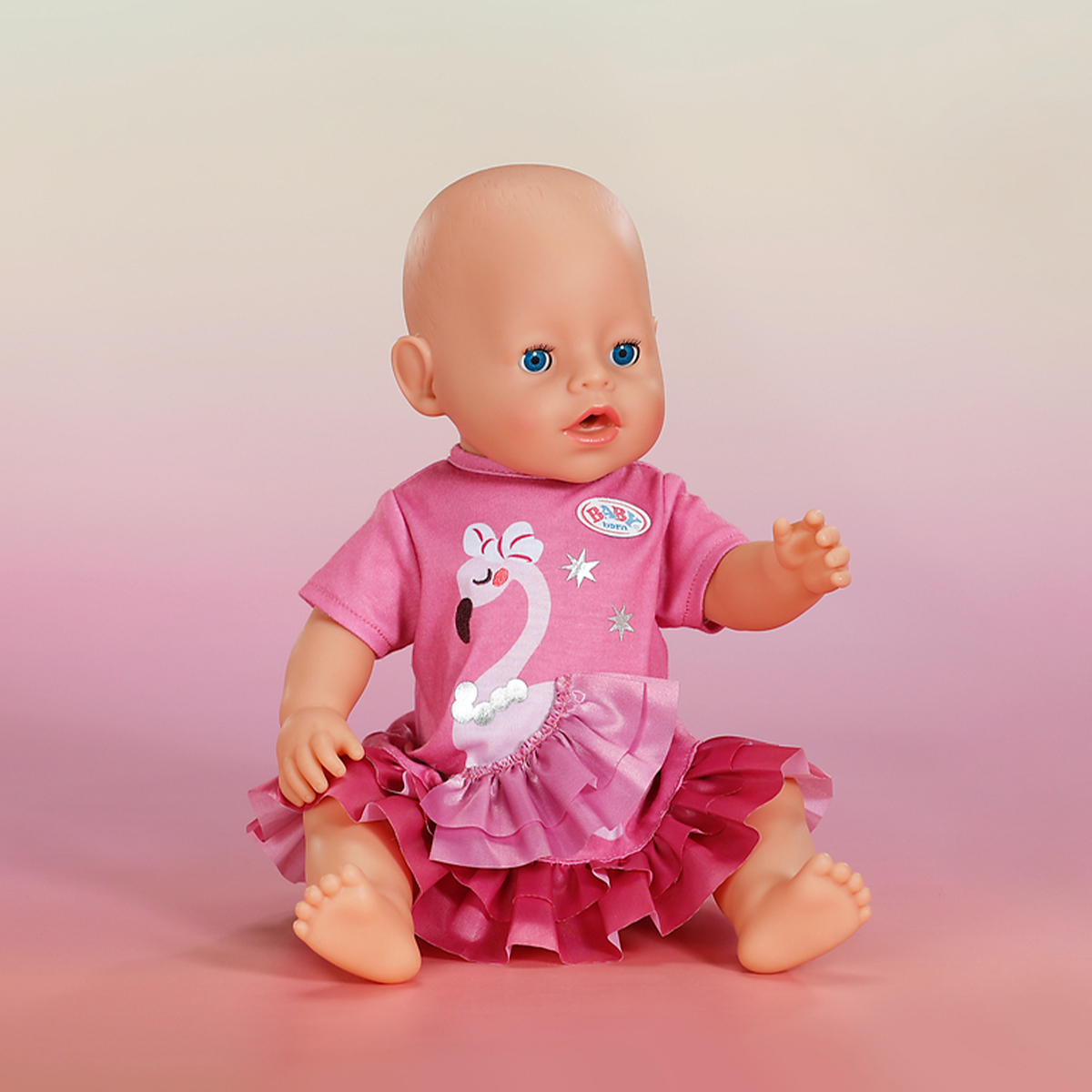 Сукня для ляльки Baby Born з фламінго 43 см Рожева — превʼю 9