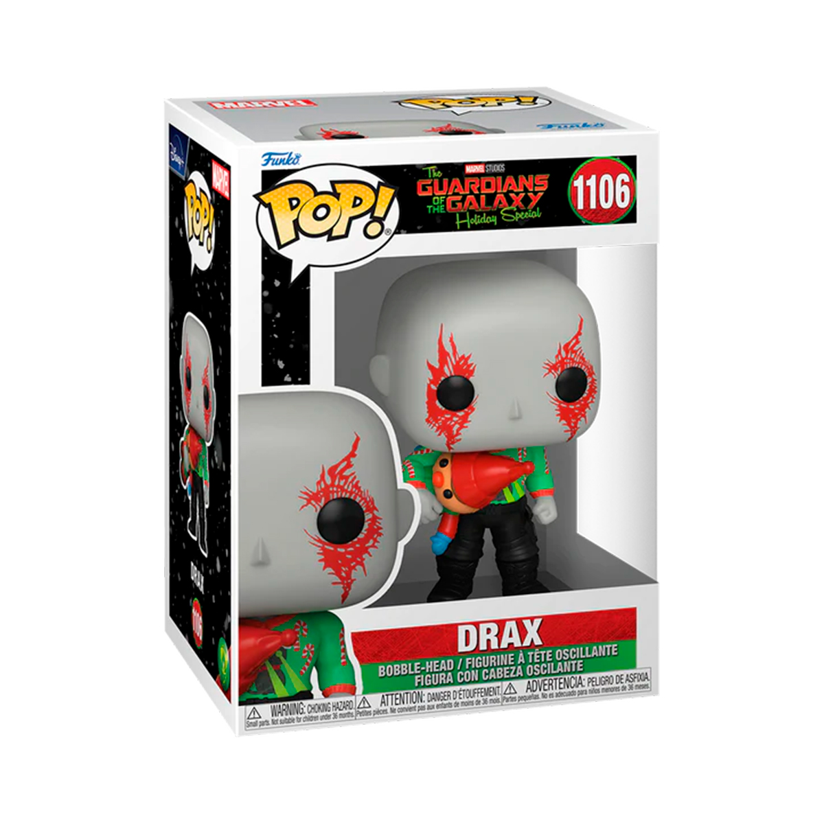 Ігрова колекційна фігурка Funko Pop Marvel Guardians Holiday Special - Drax — превʼю 8