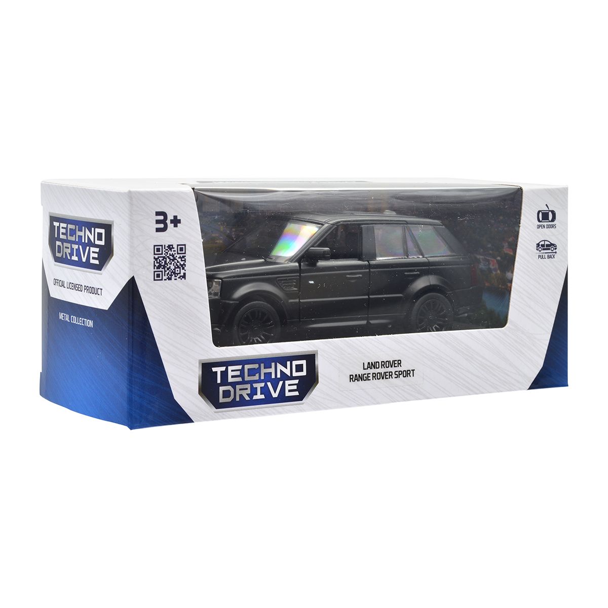 Автомодель Land Rover Range Rover Sport Techno Drive 1:32 металева Чорна — превʼю 13