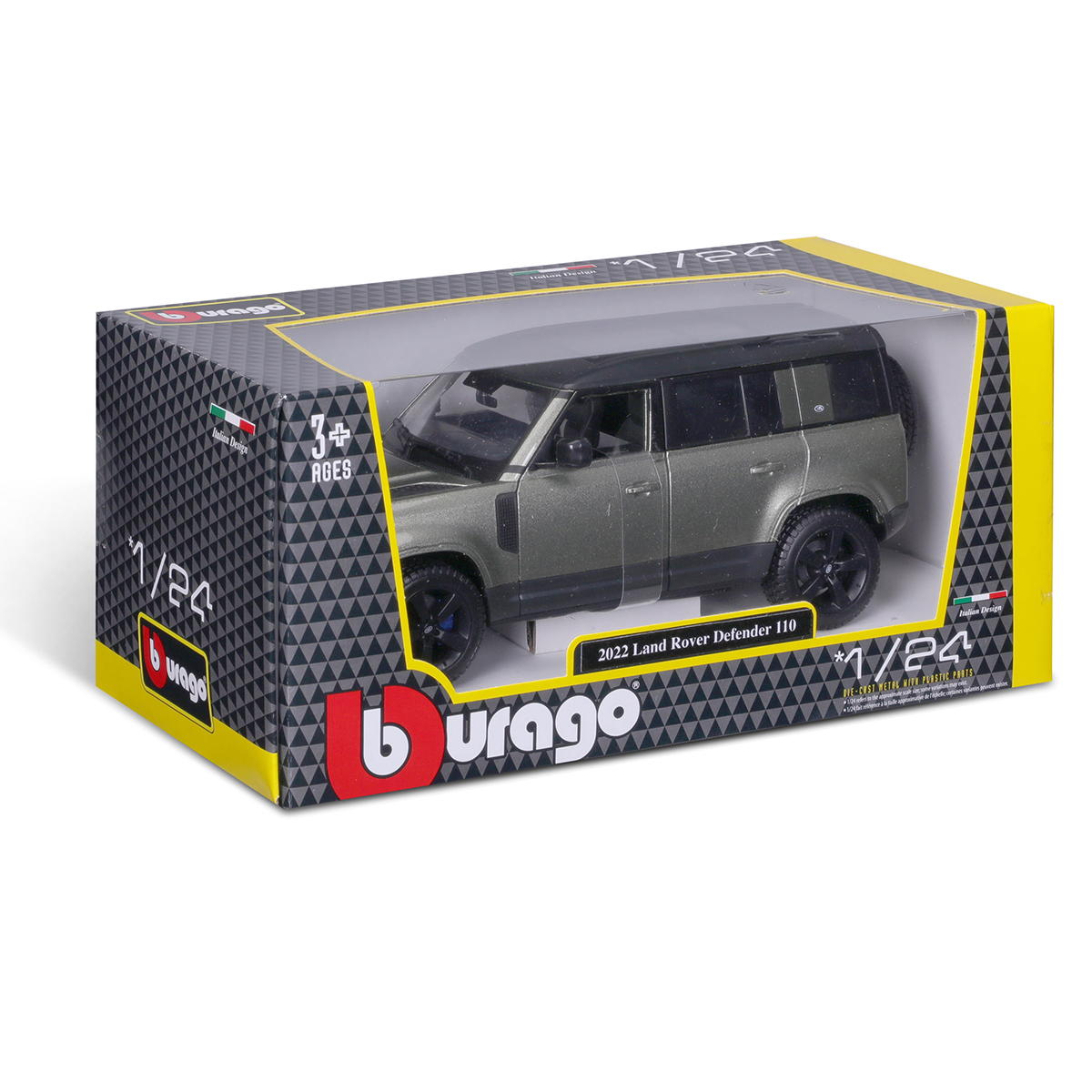 Автомодель Land Rover Defender 110 2022 Bburago 1:24 Зелений металік — превʼю 14
