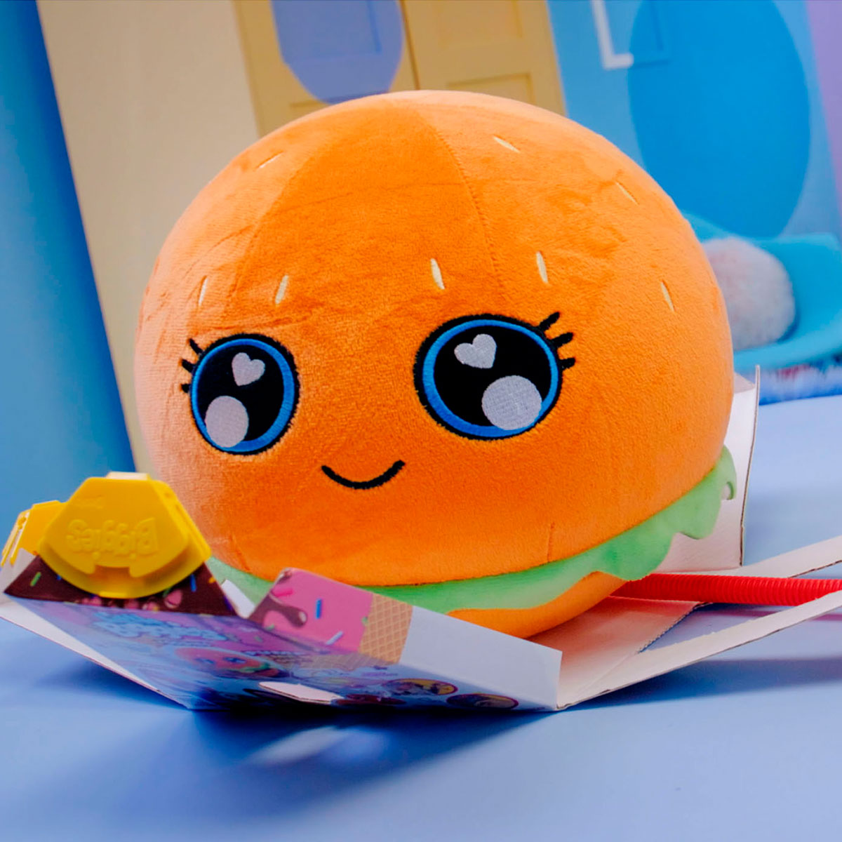 Ігрова надувна іграшка Biggies Little Foodies Бургер 22 см з насосом — превʼю 11