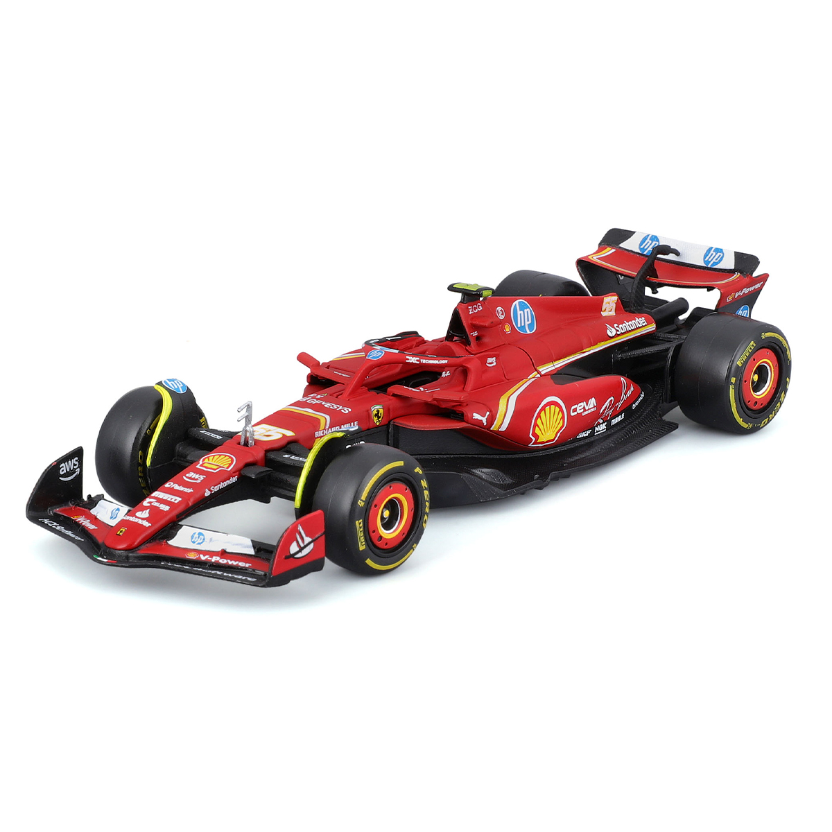 Автомодель Ferrari SF-24 Racing Bburago 1:43 Червона — превʼю 12