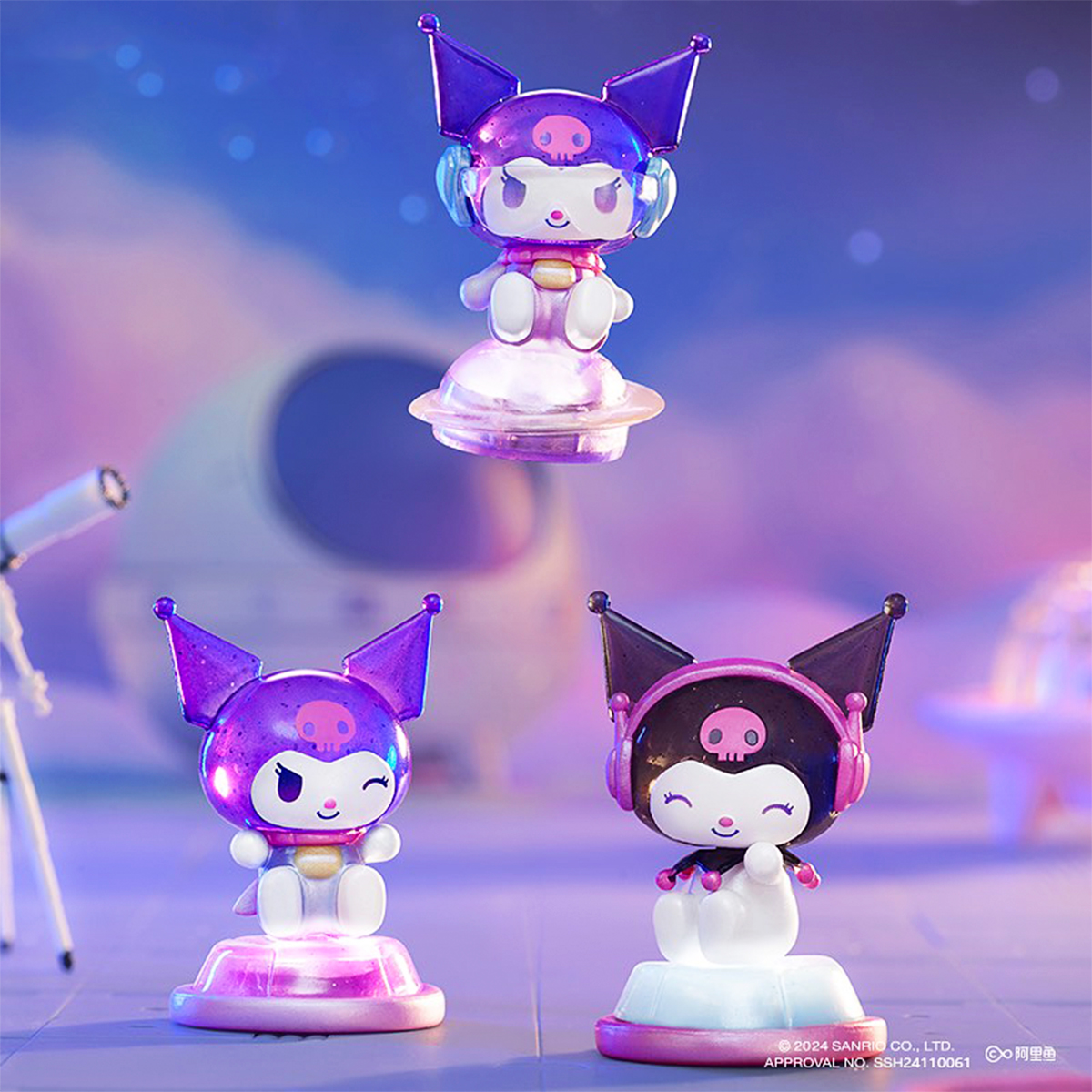 Фігурка Pop Top Kuromi – Куромі (Kuromi) – 3 см – Галактичні пригоди – Світло — превʼю 13