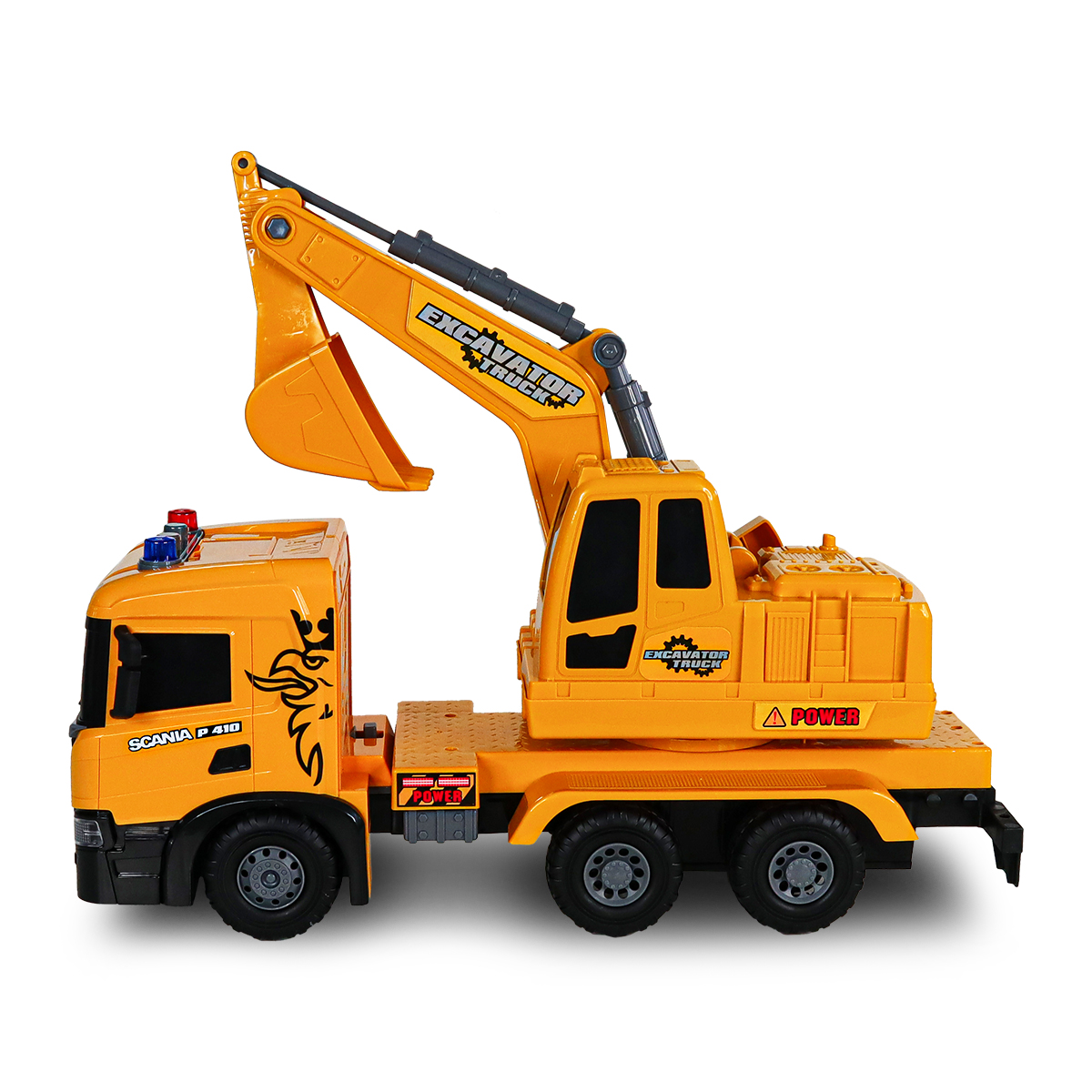 Екскаватор Scania TechnoDrive Super Big Truck 55 см зі світлом та звуком — превʼю 22