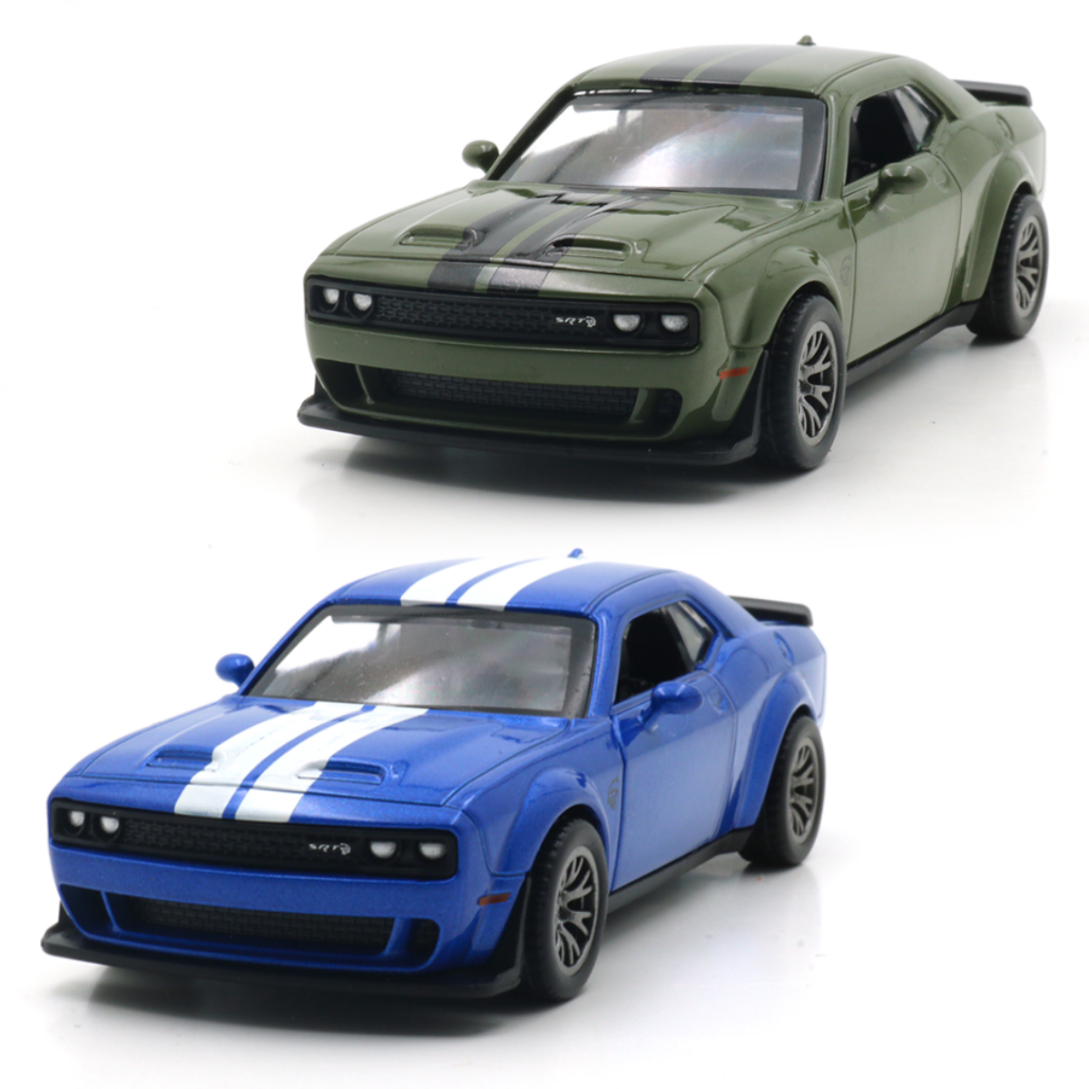 Автомодель Dodge Challenger SRT Jailbreak 2022 Techno Drive 1:44 Металева Синя — превʼю 8