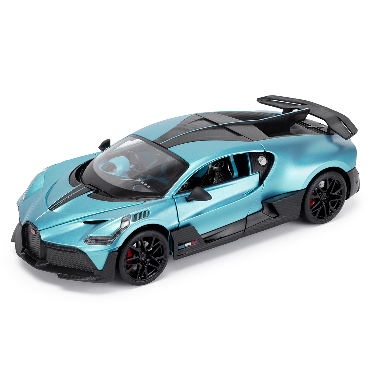 Автомодель Bugatti Divo Techno Drive 1:18 металева з відкривними деталями Синя — превʼю 17