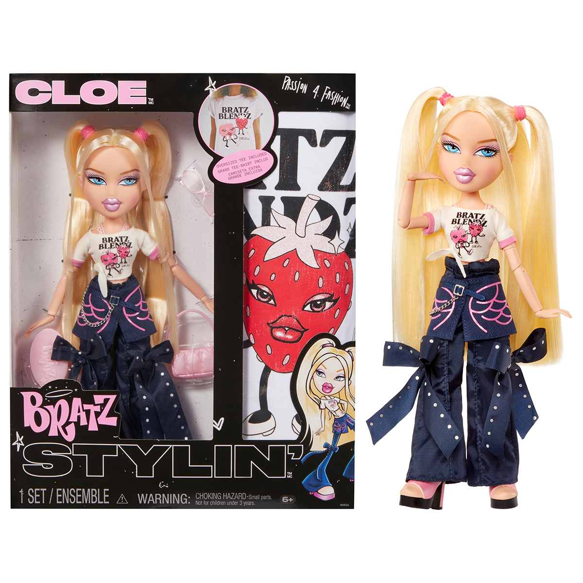 Лялька Bratz Stylin' Хлоя з футболкою для дівчинки 25 см