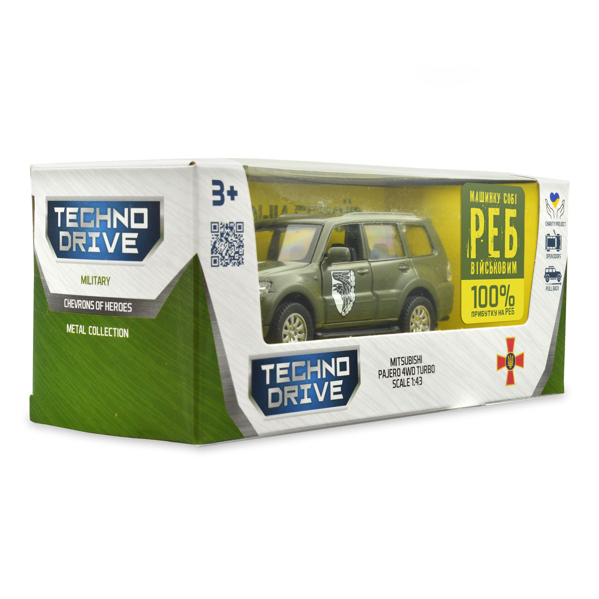 Колекційна автомодель TechnoDrive Mitsubishi Pajero 93 ОМБр Шеврони Героїв 1:42 — превʼю 23
