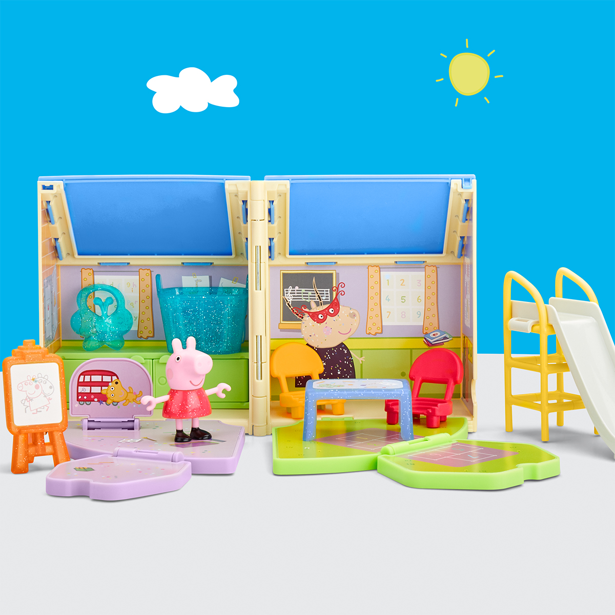 Ігровий набір дитячий садок Пеппи з фігуркою Peppa Pig Pop-Up 7.5 см Багатоколірний — превʼю 17